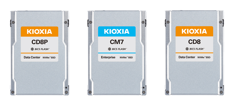 KIOXIA CD8P 系列資料中心 SSD、KIOXIA CM7 系列企業級 SSD 和 KIOXIA CD8 系列資料中心 SSD